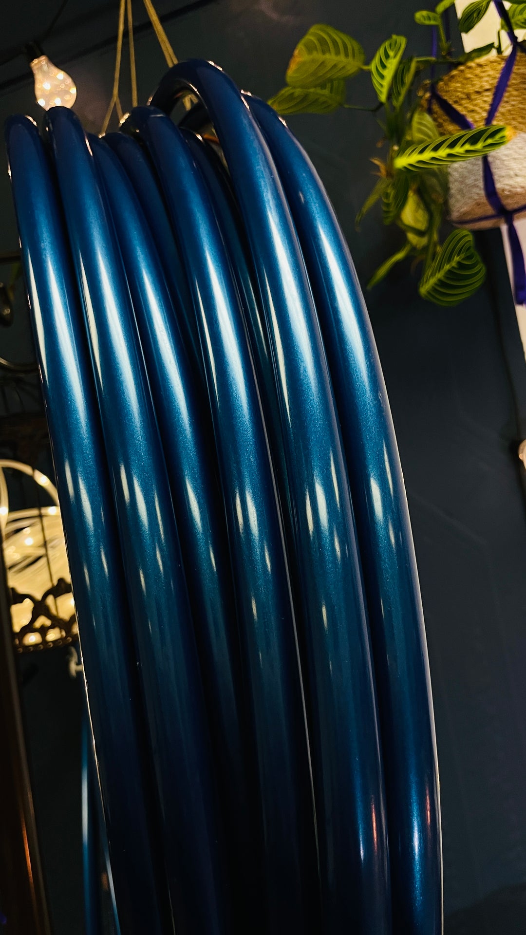Navy blue gloss hula hoop supplies