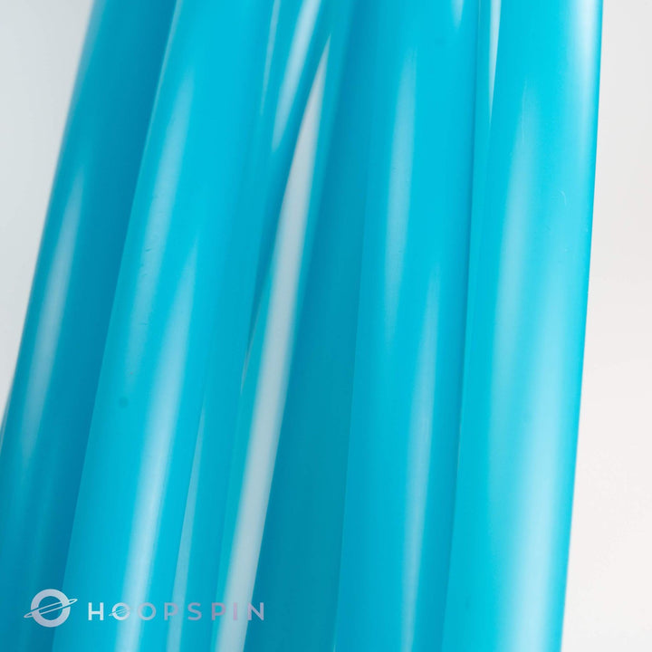 Aqua seaglass, blue hula hoop on white background