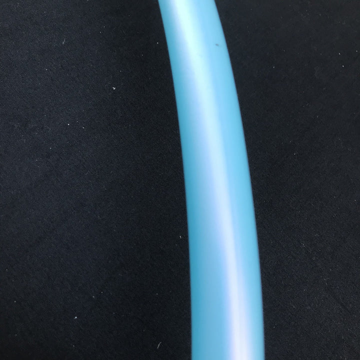 Dreaming adult polypro hoop tubing. Metallic baby blue hoop with purple iridescence. 20mm blue tubing